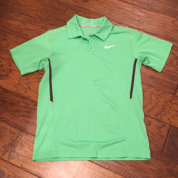 green dri fit polo